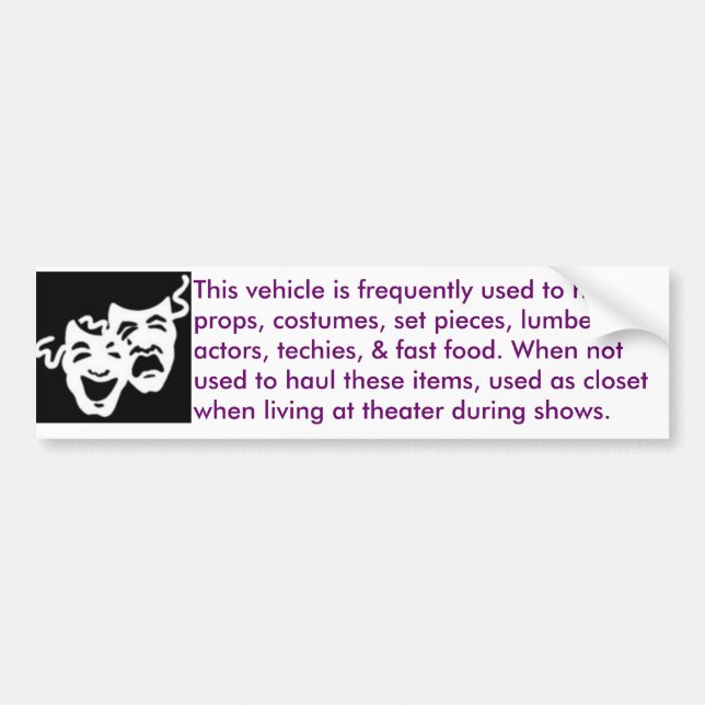 theater-mobile bumper sticker (Front)