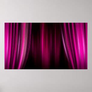 Theater movie theater curtain strip poster