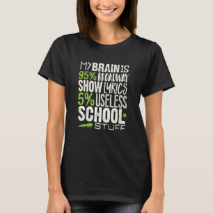 Theater Musical My Brain 95 Broadway School Studen T-Shirt
