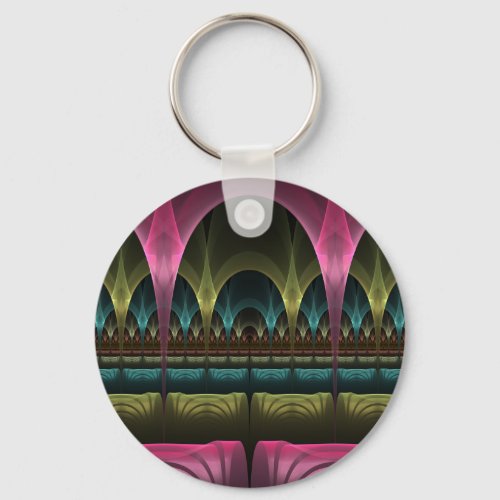 Theater of Fantasy Abstract Colorful Fractal Art Keychain