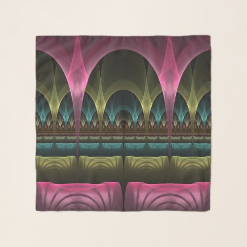 Theater of Fantasy Abstract Colorful Fractal Art Scarf