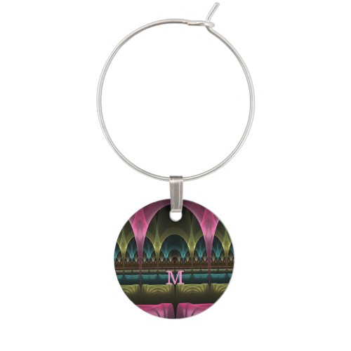 Theater of Fantasy Abstract Colorful Fractal Art Wine Charm