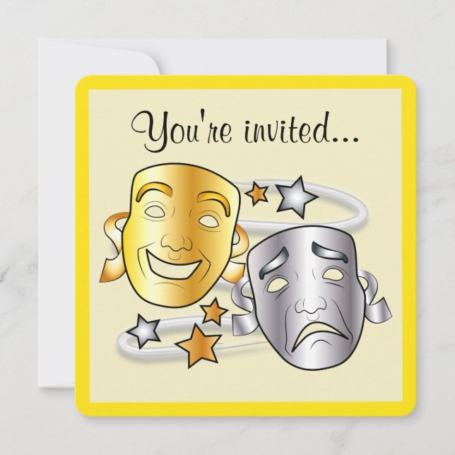 Theater Party Birthday Invitation (Front)