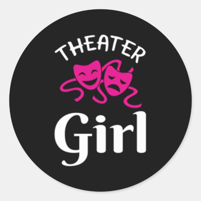 Theater People Gif Theatre Classic Round Sticker (Front)
