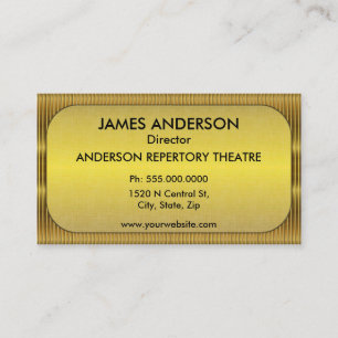 Theater Performing Arts Marquee Business Card