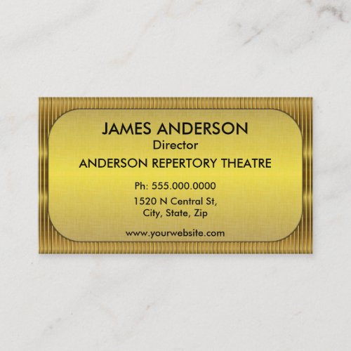 Theater Performing Arts Marquee Business Card
