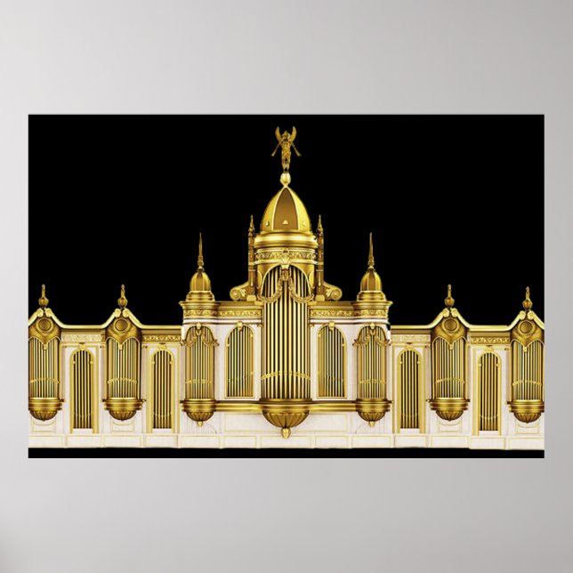 Theater Pipe Organ Wall Art Poster (Front)