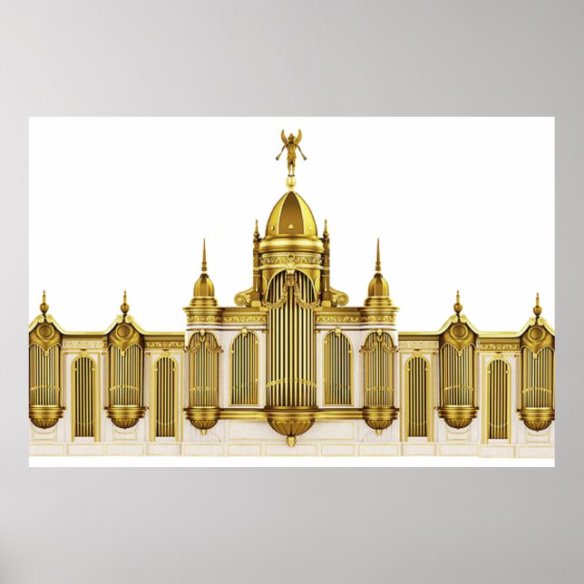 Theater Pipe Organ Wall Art Poster (Front)