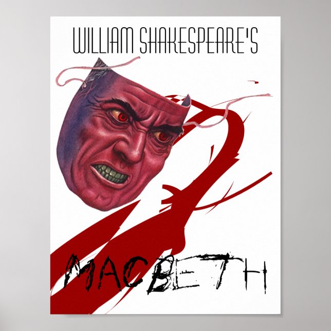 Theater Play Poster Macbeth By William Shakespeare (Front)