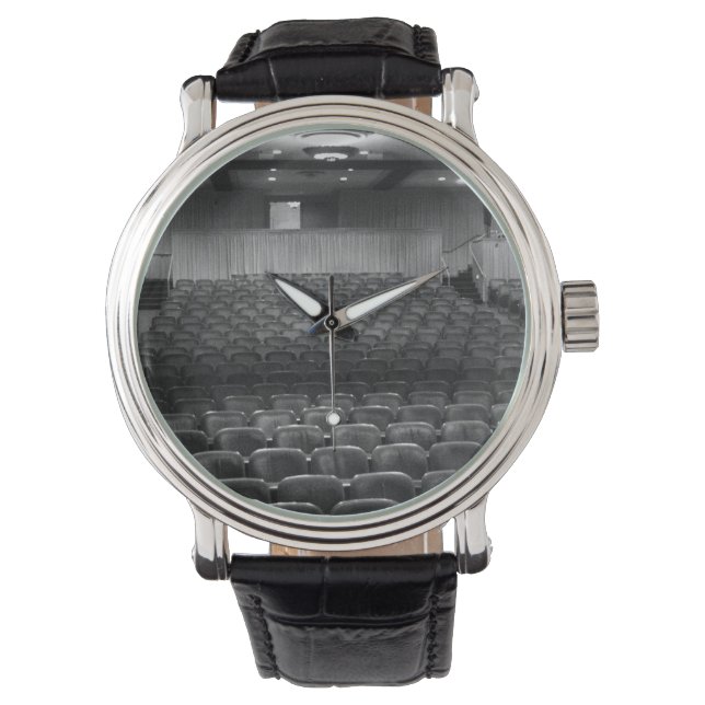 Theater Seating Black White Photo Watch (Front)