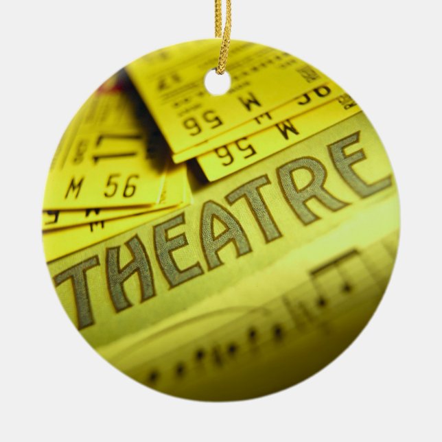 Theater Sheet Music & Tickets Ceramic Ornament (Front)