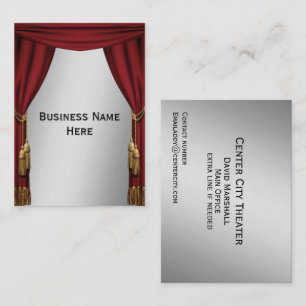 Theater Silver Screen Business Card