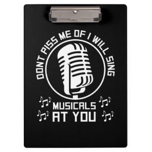 Theater Singer Broadway Clipboard