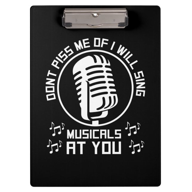 Theater Singer Broadway Clipboard (Front)