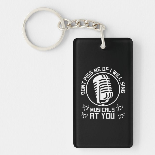 Theater Singer Broadway Keychain (Front)