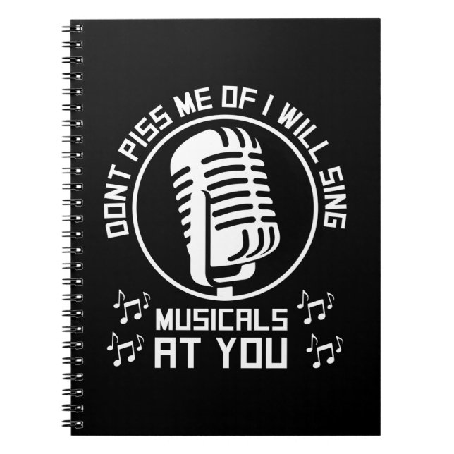 Theater Singer Broadway Notebook (Front)