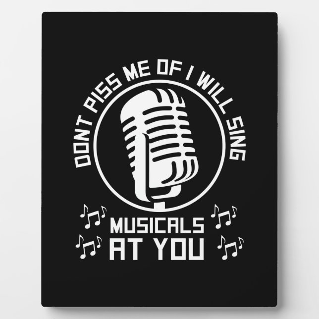 Theater Singer Broadway Plaque (Front)
