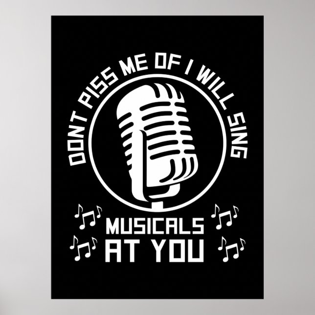 Theater Singer Broadway Poster (Front)