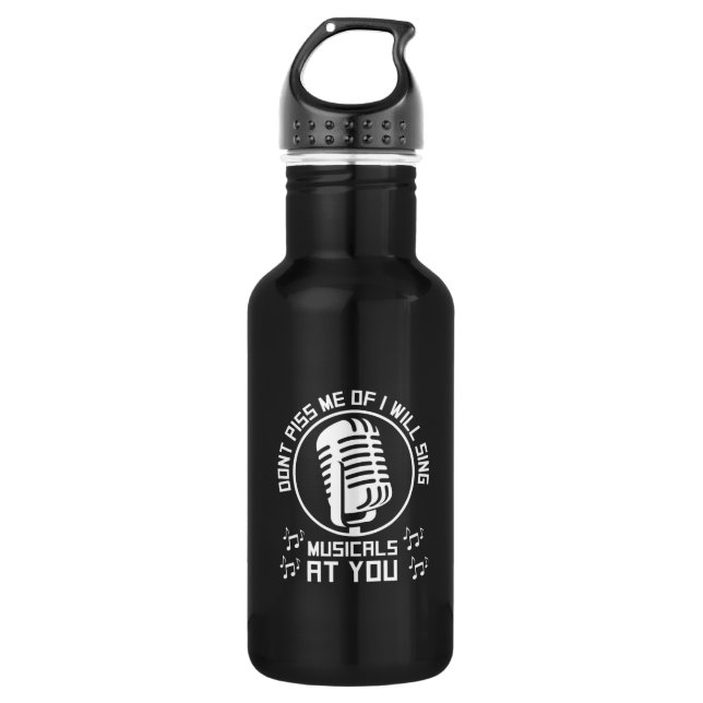 Theater Singer Broadway Stainless Steel Water Bottle (Front)