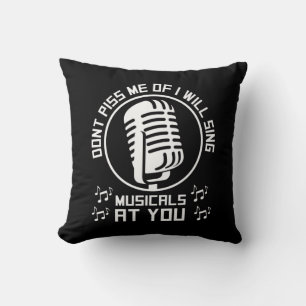 Theater Singer Broadway Throw Pillow