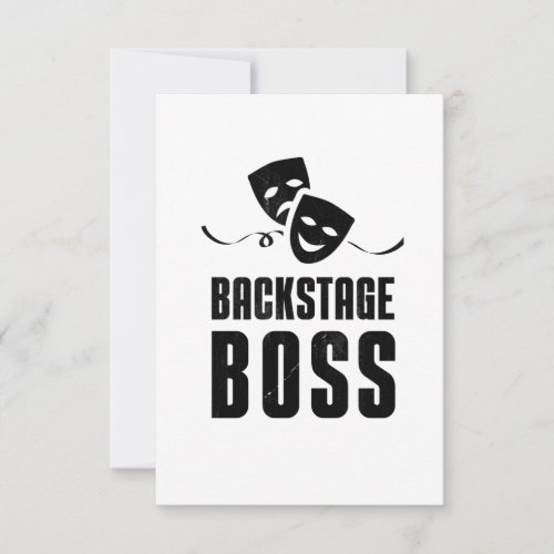 Theater Stage Backstage Boss Crew Stage RSVP Card