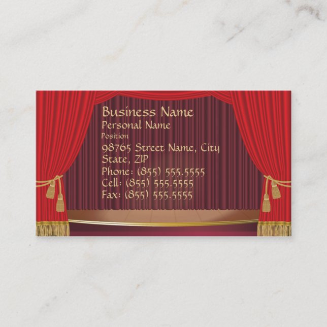 Theater Stage Business Card (Front)