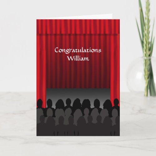 Theater Stage Congratulations Custom Greeting Card