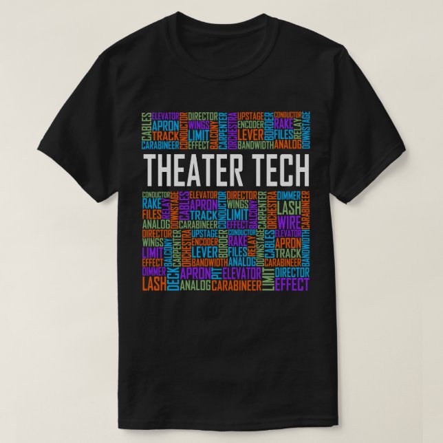 Theater Tech Words T-Shirt (Design Front)