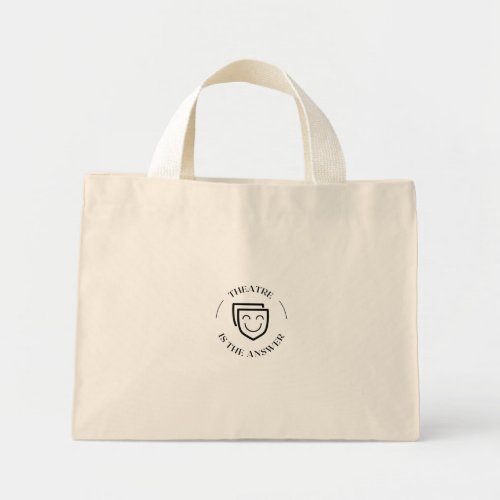 Theater the answer mini tote bag