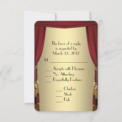 Theater Theme RSVP with Menu Choice