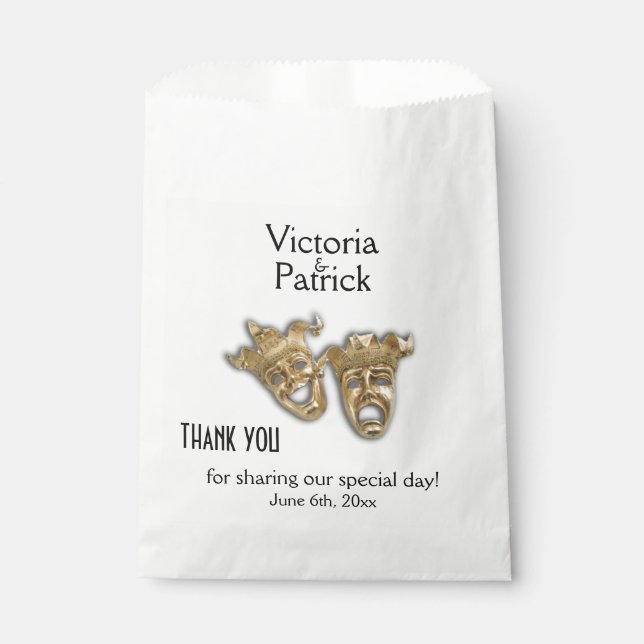Theater Theme Thank You Favors Favor Bag (Front)