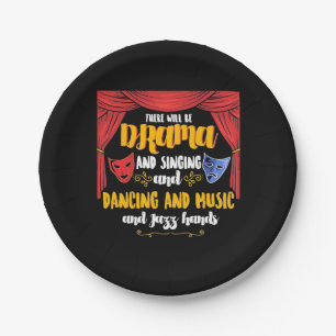 Theater There will Be Drama Paper Plates