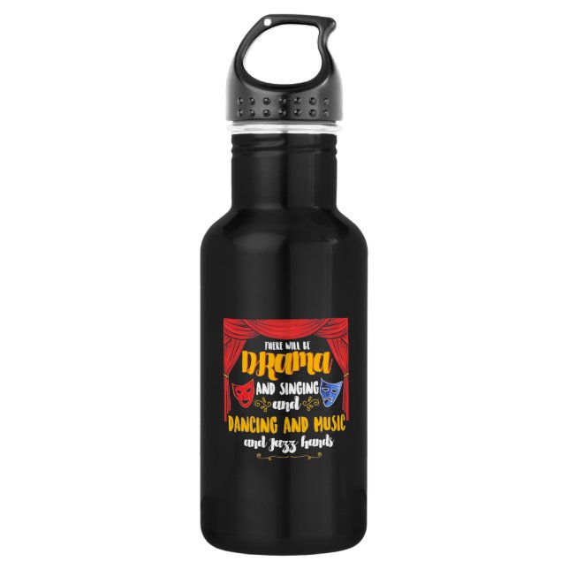 Theater There will Be Drama Stainless Steel Water Bottle (Front)