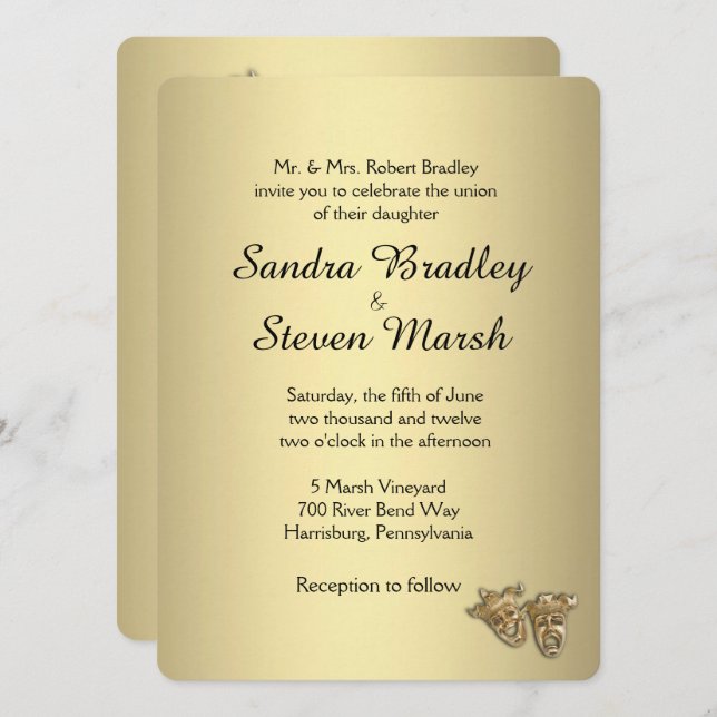 Theater Wedding Invitation (Front/Back)