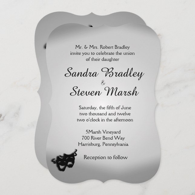 Theater Wedding Invitation (Front/Back)