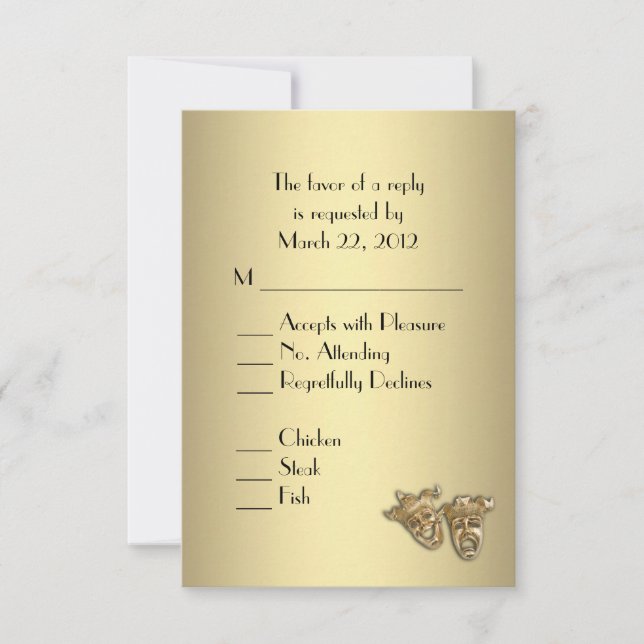 Theater Wedding Invitation (Front)