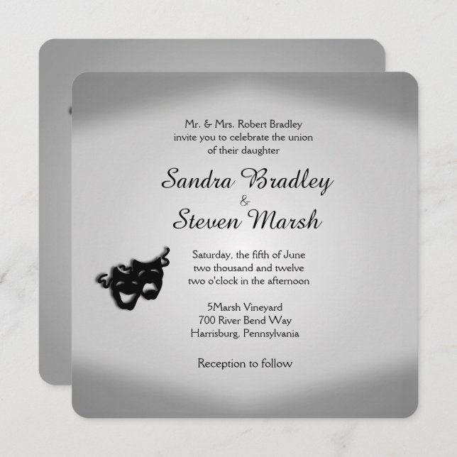 Theater Wedding Invitation (Front/Back)