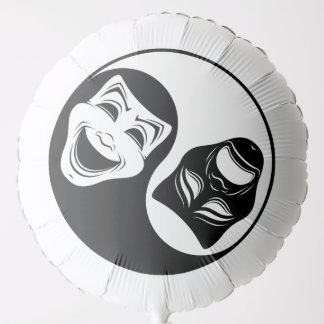 Theater Yin Yang Design - Comedy and Tragedy Masks Balloon