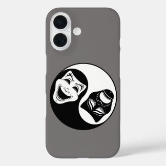 Theater Yin Yang Design - Comedy and Tragedy Masks iPhone 16 Case
