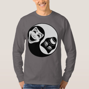 Theater Yin Yang Design - Comedy and Tragedy Masks T-Shirt