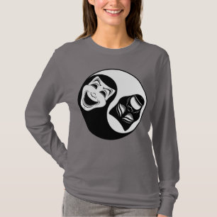 Theater Yin Yang Design - Comedy and Tragedy Masks T-Shirt
