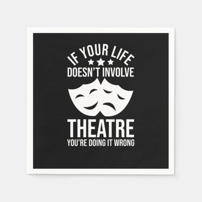 Theatre Actor Actress Rehearsal Musical Theater Napkins (Front)