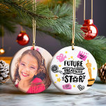 Theatre Actor Photo Christmas Ornament<br><div class="desc">This Christmas, give your family or friend a unique and heartwarming gift showcasing her or his love of theatre. This Theatre Acting Photo Christmas Ornament is perfect for any theatre-loving person. Personalize it with his or her favorite photo this one-of-a-kind ornament captures the enchanting spirit of stage and screen. Make...</div>