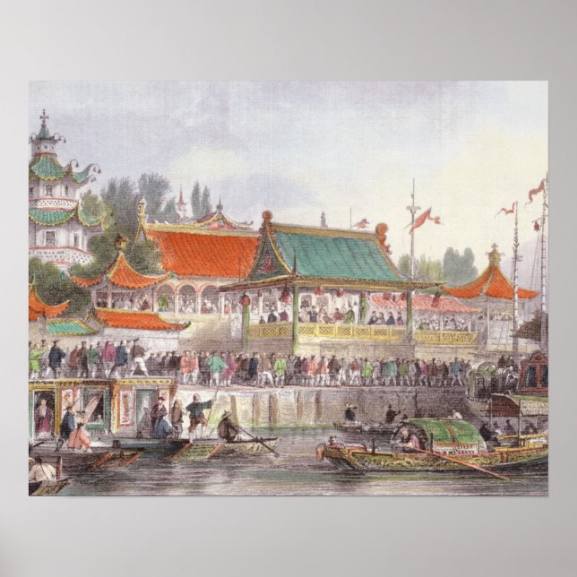 Theatre at Tien-Sing, from 'China in a Series of V Poster (Front)