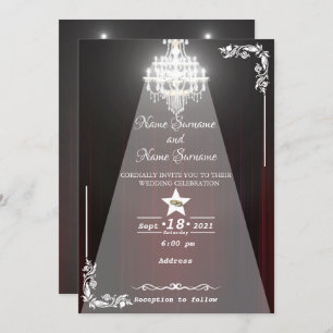 Theatre curtain-chandelier invitation