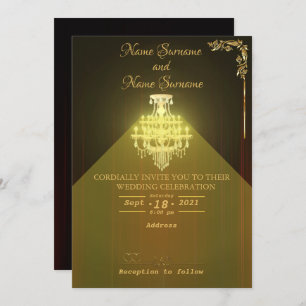 Theatre curtain-chandelier invitation
