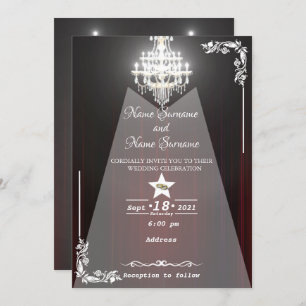 Theatre curtain-chandelier invitation