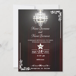 Theatre curtain-chandelier invitation