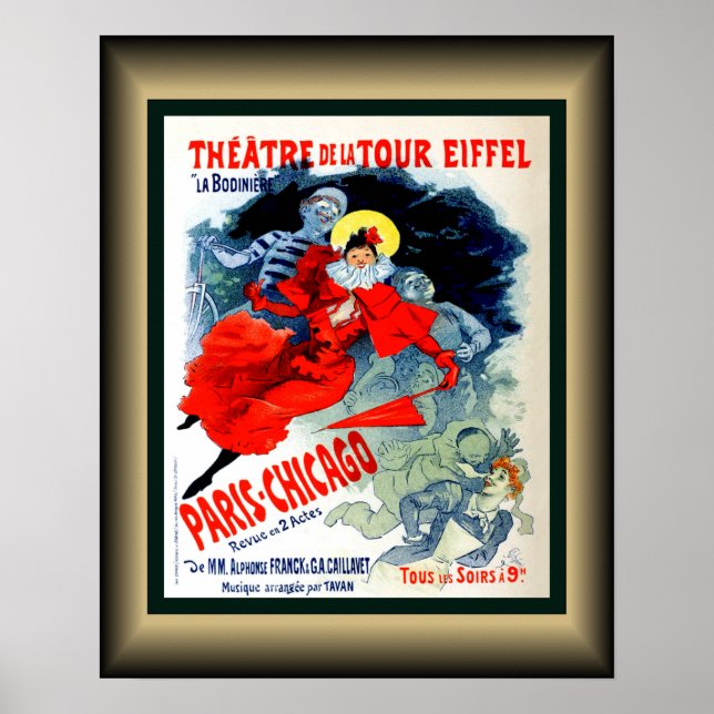 Theatre De La Tour Eiffel ~ La Bodiniere ~ Paris ~ Poster (Front)