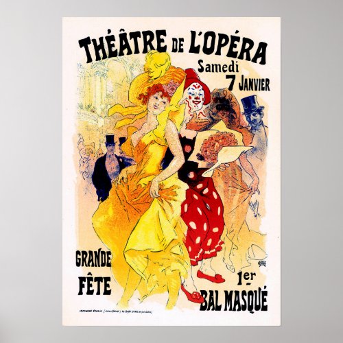 THEATRE DE LOPERA Jules Cheret Vintage Poster Art
